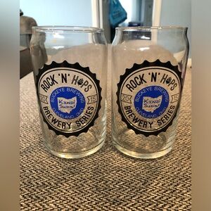 2015 Rock ‘N’ Hops Kind Suds Brewery Series Cleveland Ohio Beer Glasses (2)
